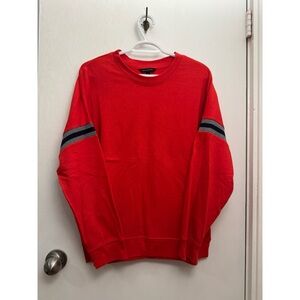 Banana Republic Deep Orange Sweatshirt with Navy Stripe